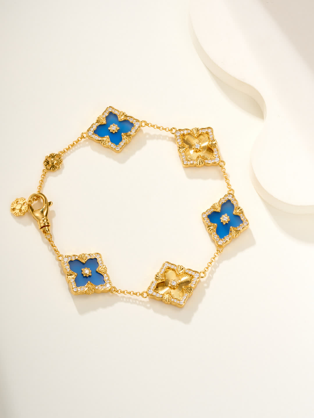 Van Cleef & Arpels Alhambra Gold and Enamel Bracelet